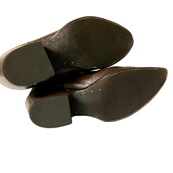 Tony Lama Brown Leather Cowboy Boots - Picture 3 of 7